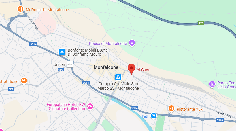 Mappa di Al Cavò Monfalcone - Via Enrico Toti 25, Monfalcone